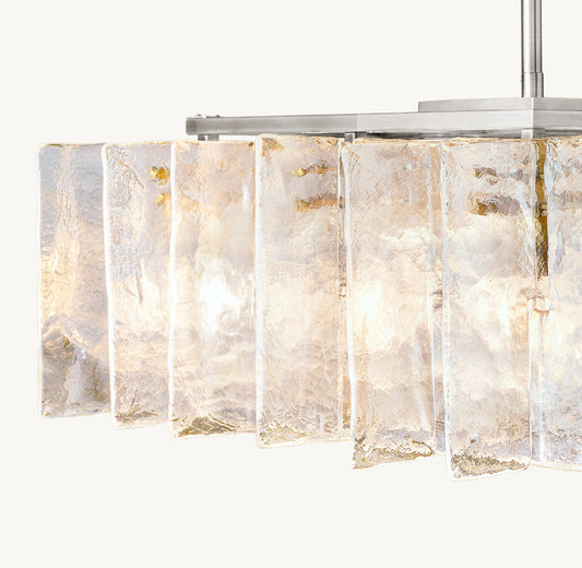 LATTICE SQUARE CHANDELIER 37"