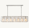 LATTICE CLEAR GLASS RECTANGULAR CHANDELIER 67"