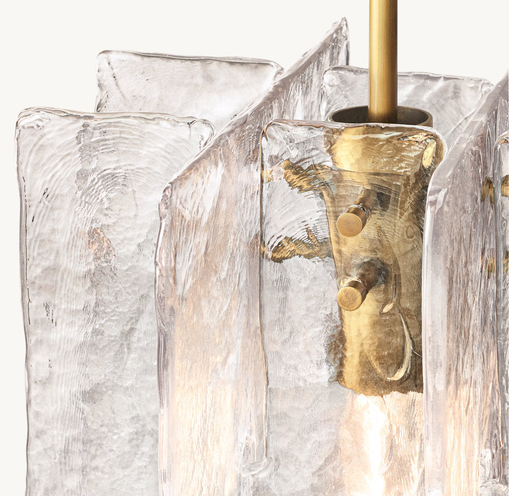 LATTICE CLEAR GLASS PENDANT