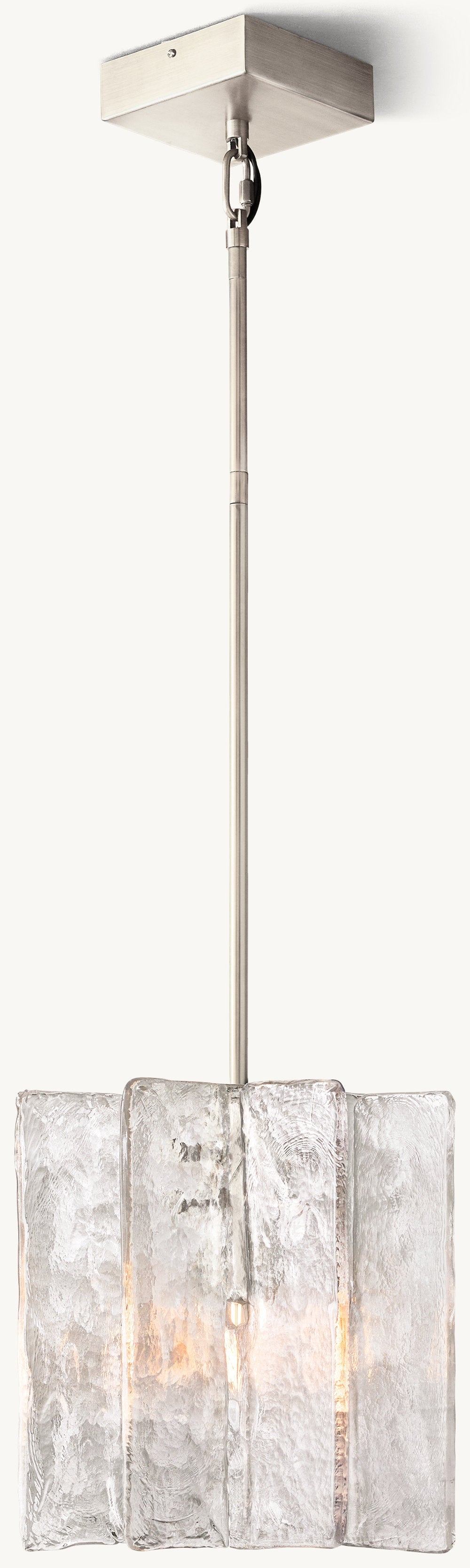 LATTICE CLEAR GLASS PENDANT