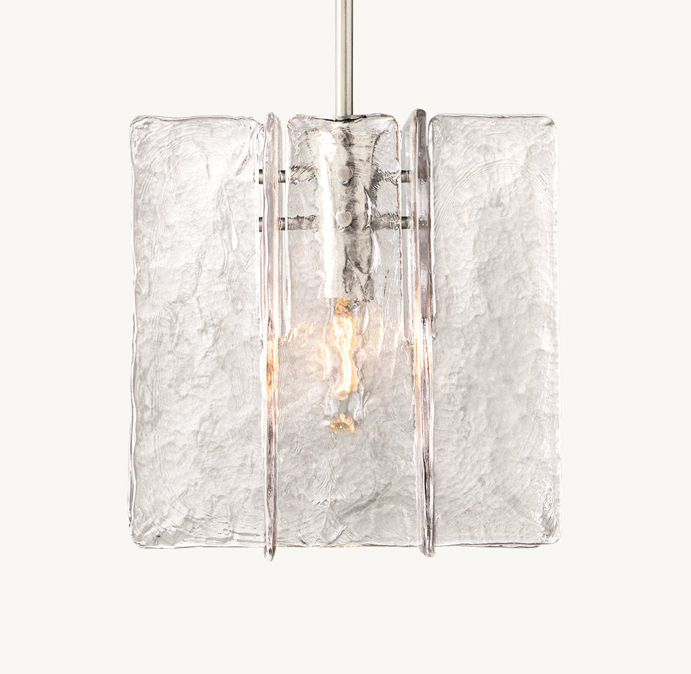 LATTICE CLEAR GLASS PENDANT