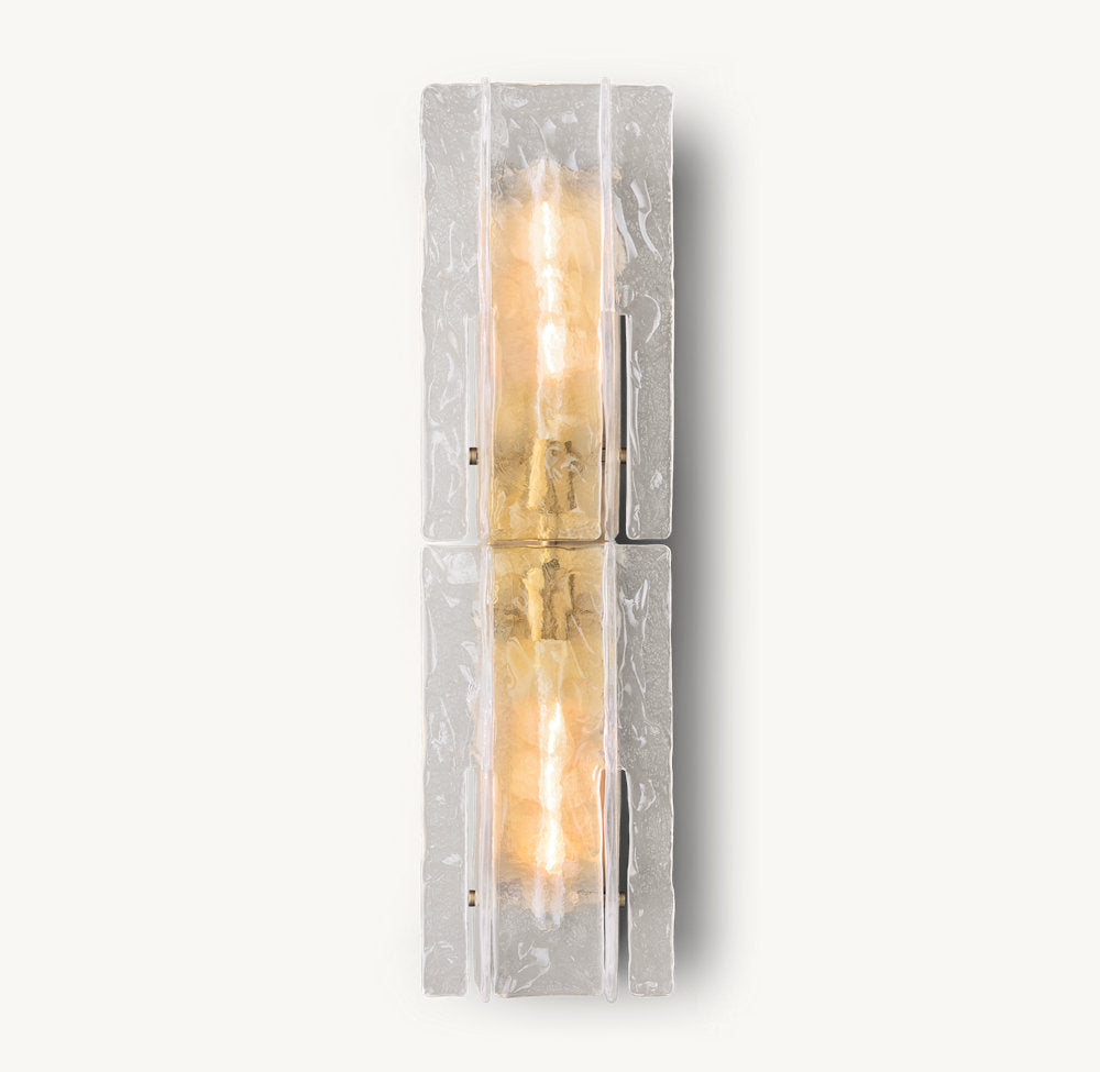 LATTICE CLEAR GLASS SCONCE