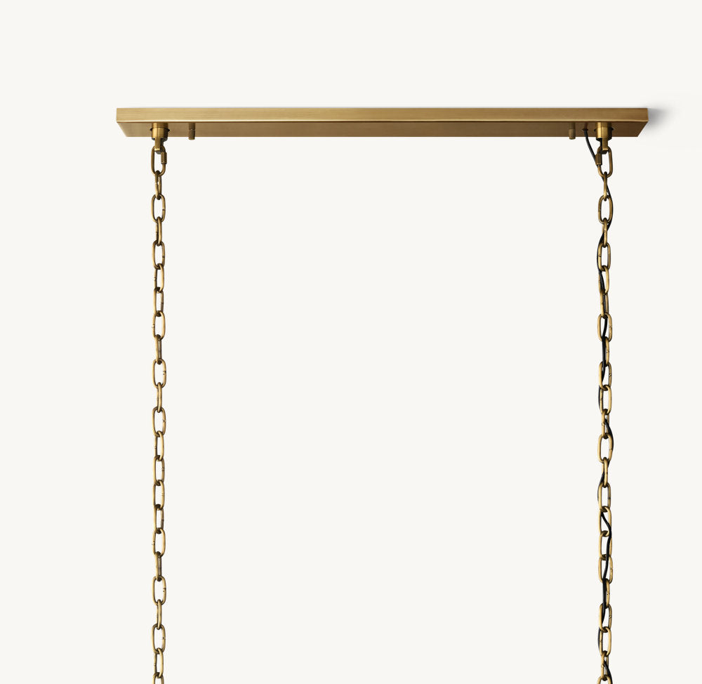 HARLOW CALCITE RECTANGULAR CHANDELIER 62"