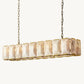 HARLOW CALCITE RECTANGULAR CHANDELIER 62"