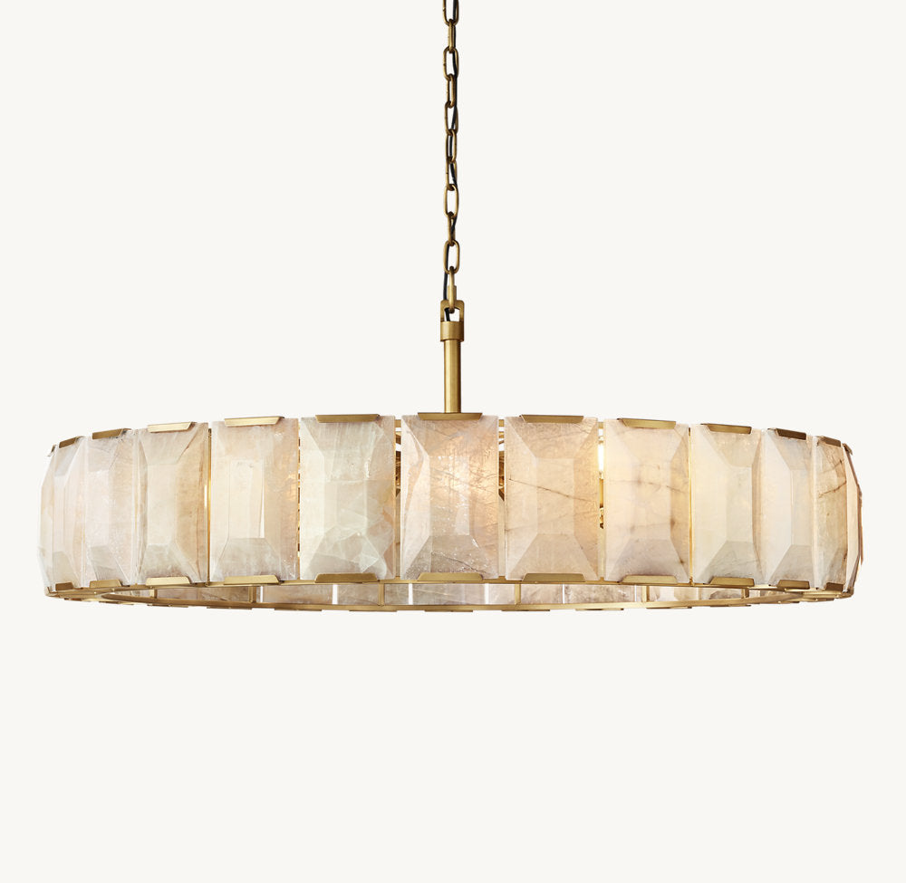 HARLOW CALCITE ROUND CHANDELIER 60"