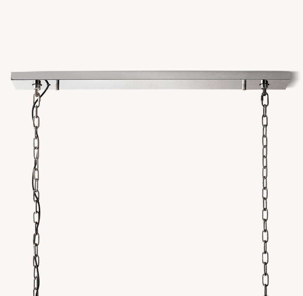 HARLOW CALCITE RECTANGULAR CHANDELIER 54"