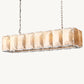 HARLOW CALCITE RECTANGULAR CHANDELIER 54"