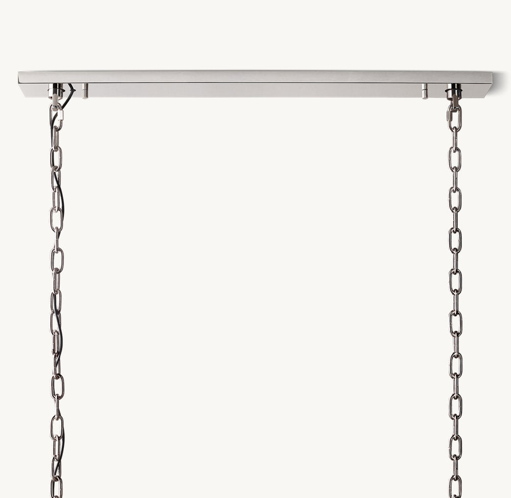 HARLOW CALCITE RECTANGULAR CHANDELIER 74"