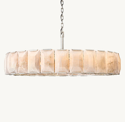 HARLOW CALCITE ROUND CHANDELIER 60"