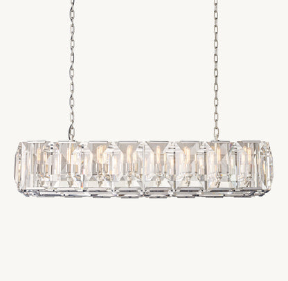 HARLOW CRYSTAL RECTANGULAR CHANDELIER 54"