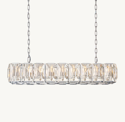 HARLOW CRYSTAL RECTANGULAR CHANDELIER 62"