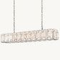 HARLOW CRYSTAL RECTANGULAR CHANDELIER 74"