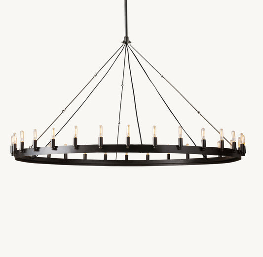 CAMINO VINTAGE FILAMENT ROUND CHANDELIER 63"