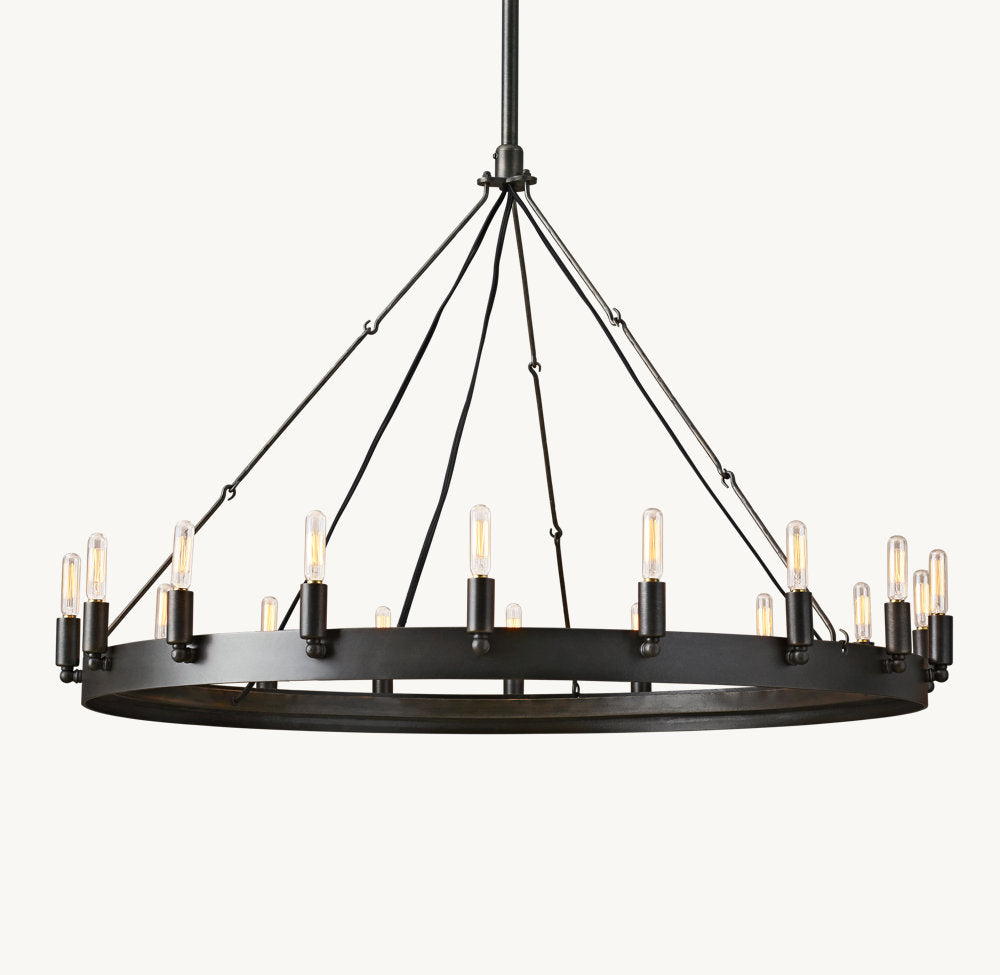CAMINO VINTAGE FILAMENT ROUND CHANDELIER 38"