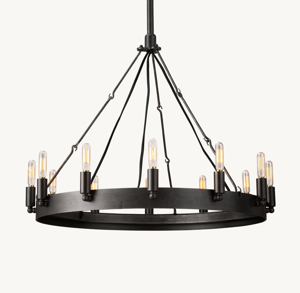 CAMINO VINTAGE FILAMENT ROUND CHANDELIER 26"