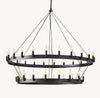 CAMINO VINTAGE FILAMENT TWO-TIER CHANDELIER 50"