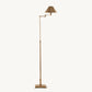 PETITE CANDLESTICK METAL SHADE SWING-ARM FLOOR LAMP