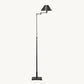 PETITE CANDLESTICK METAL SHADE SWING-ARM FLOOR LAMP