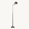 PETITE CANDLESTICK METAL SHADE SWING-ARM FLOOR LAMP