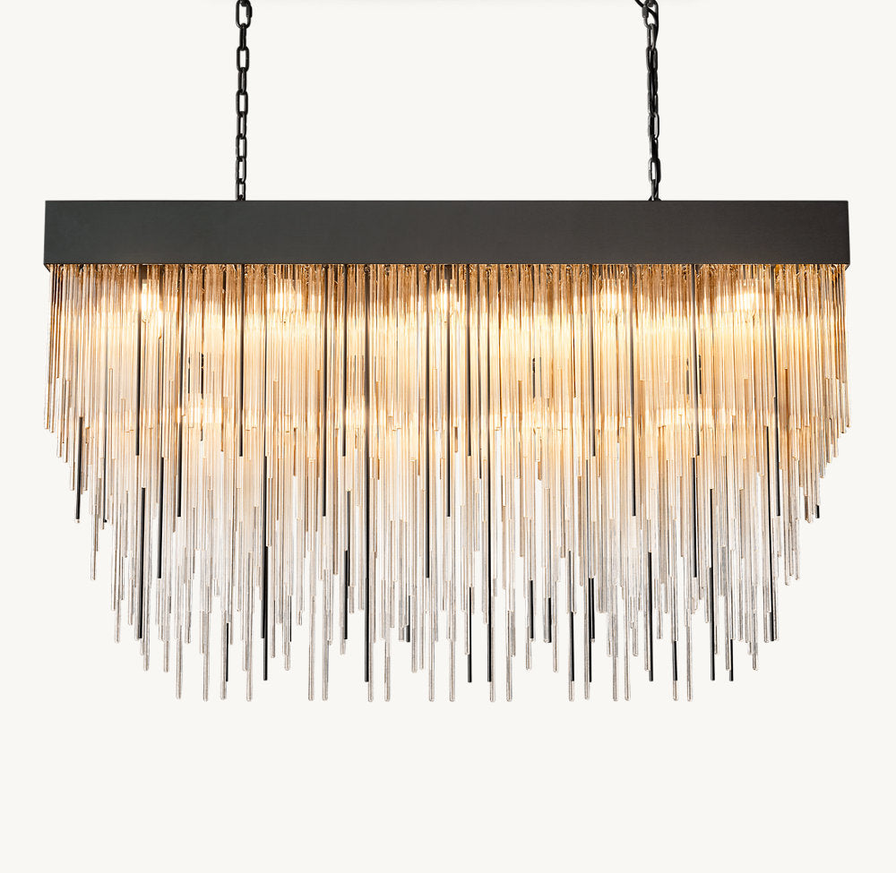 CASCADA RECTANGULAR CHANDELIER 54"