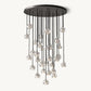 BOULE DE CRISTAL CLEAR GLASS ROUND CLUSTER CHANDELIER 40"