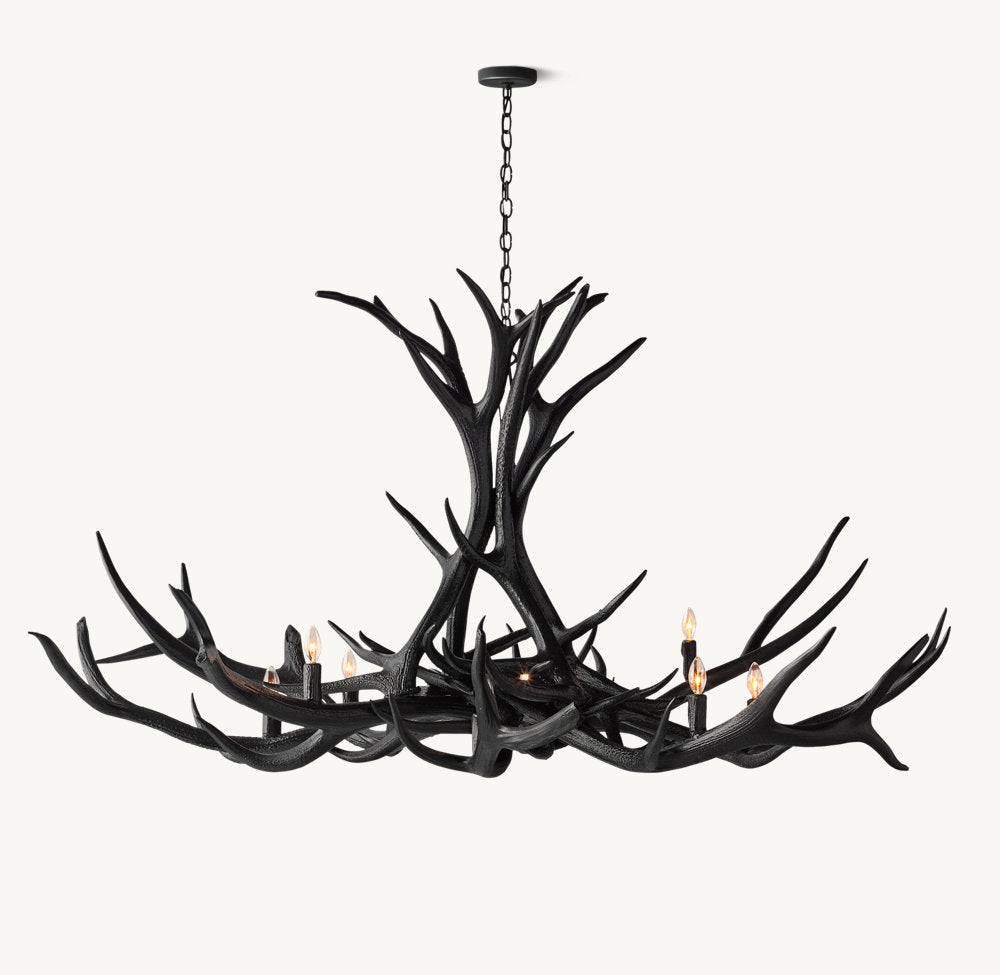 NATURAL ANTLER CHANDELIER 60"