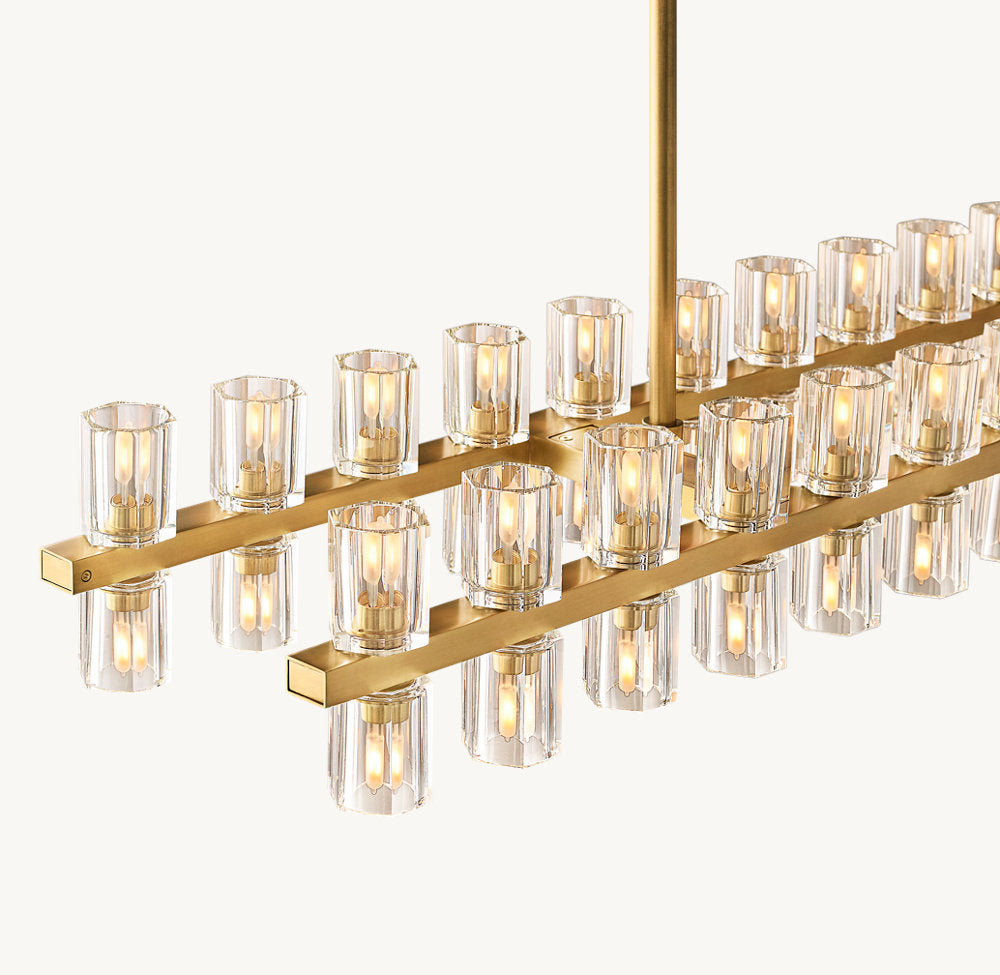 ARCACHON LED RECTANGULAR CHANDELIER 54"
