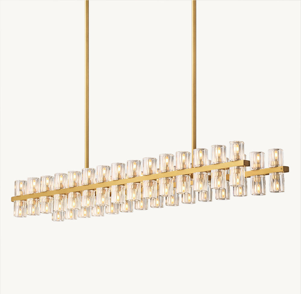 ARCACHON LED RECTANGULAR CHANDELIER 54"