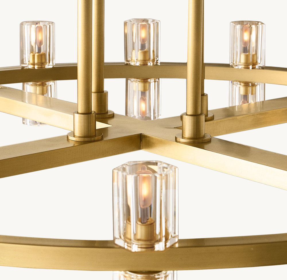 ARCACHON LED ROUND TWO-TIER CHANDELIER 60"