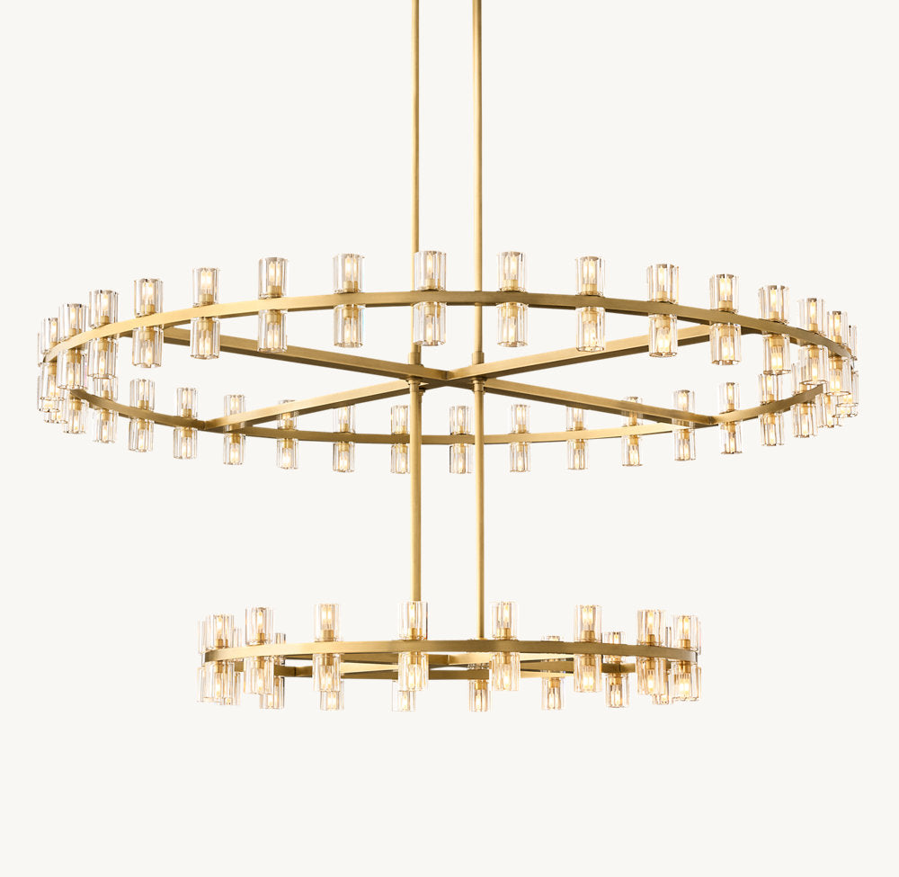 ARCACHON LED ROUND TWO-TIER CHANDELIER 60"