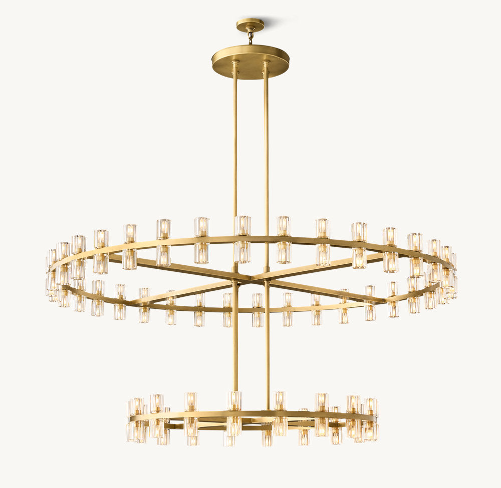 ARCACHON LED ROUND TWO-TIER CHANDELIER 60"