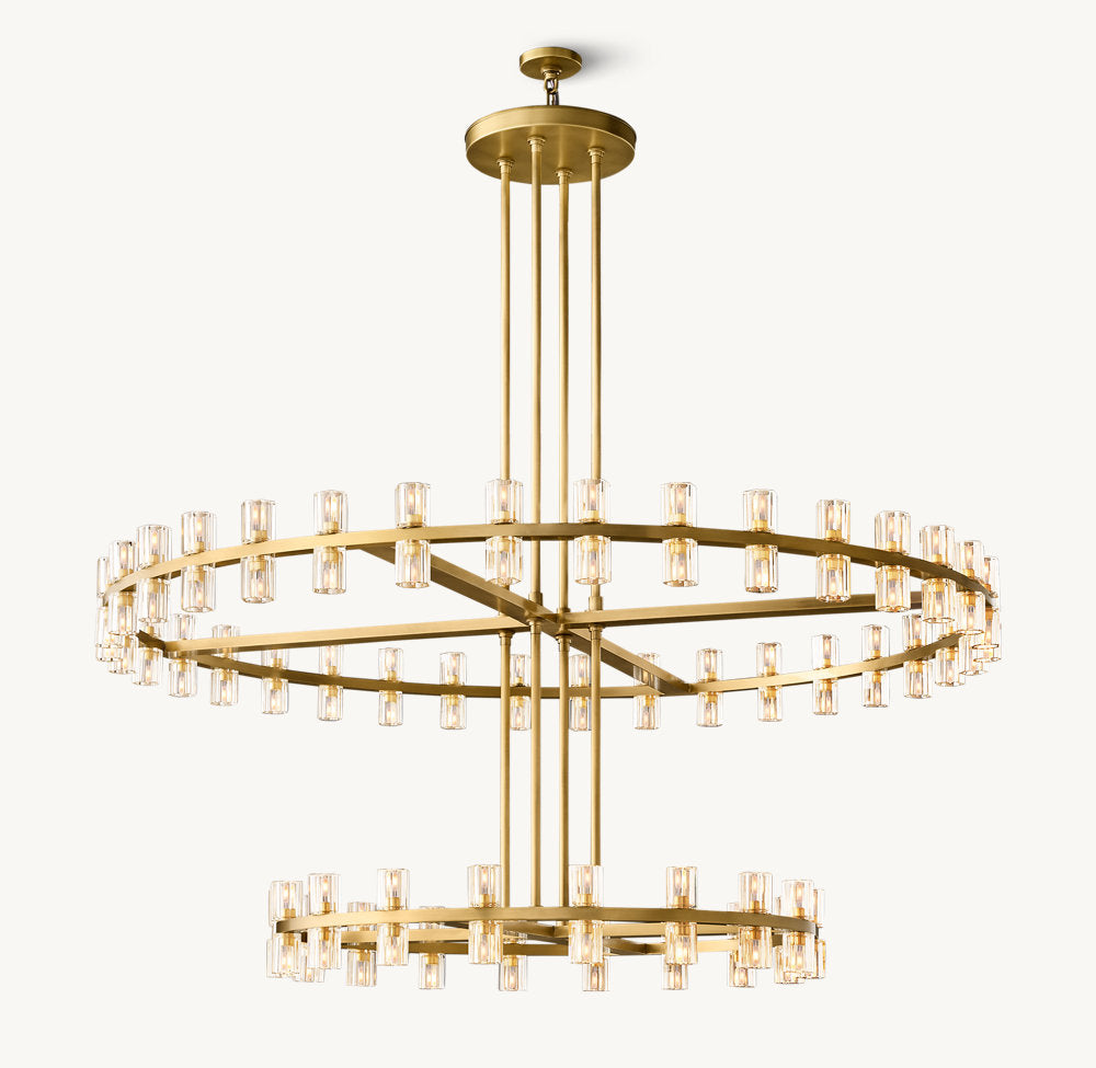 ARCACHON LED ROUND TWO-TIER CHANDELIER 60"