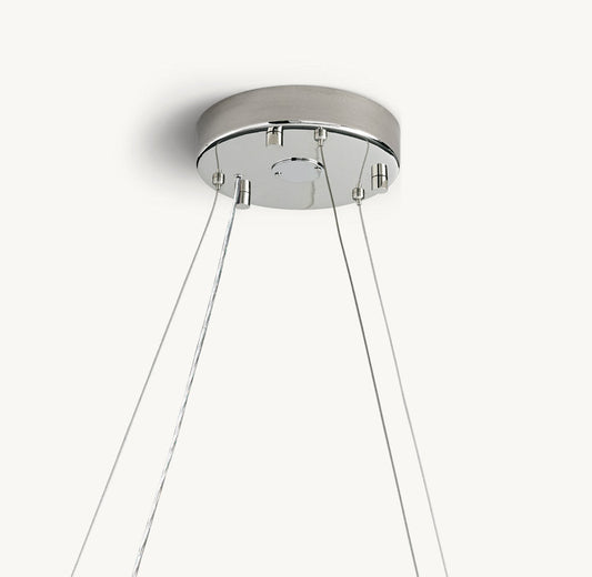 CRYSTAL HALO CLEAR ROUND LED CHANDELIER 72"