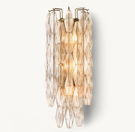 CHIARA CLEAR GLASS GRAND SCONCE
