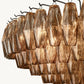 CHIARA SMOKE GLASS TIERED ROUND CHANDELIER 62"