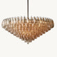CHIARA SMOKE GLASS TIERED ROUND CHANDELIER 47"