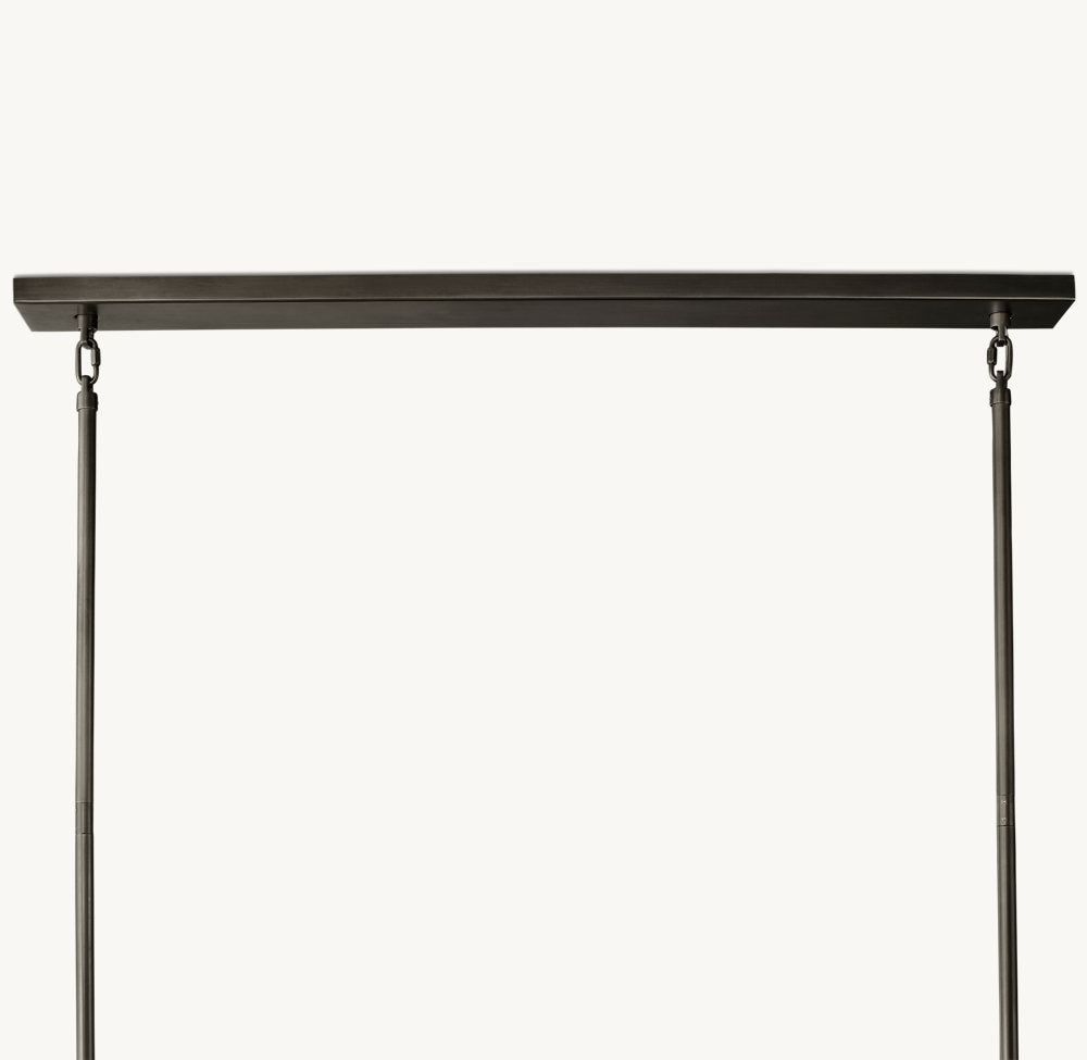 CHIARA SMOKE GLASS TIERED RECTANGULAR CHANDELIER 74"