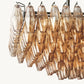 CHIARA SMOKE GLASS TIERED RECTANGULAR CHANDELIER 54"