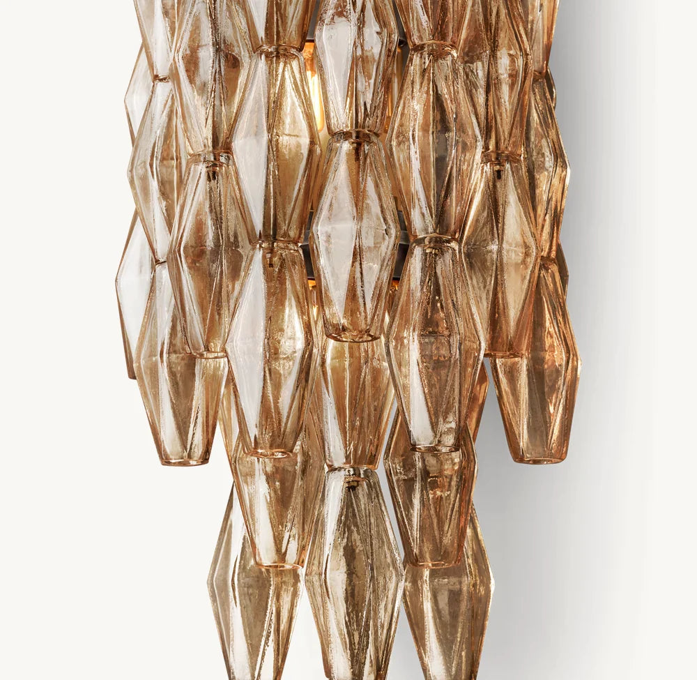 CHIARA SMOKE GLASS GRAND SCONCE