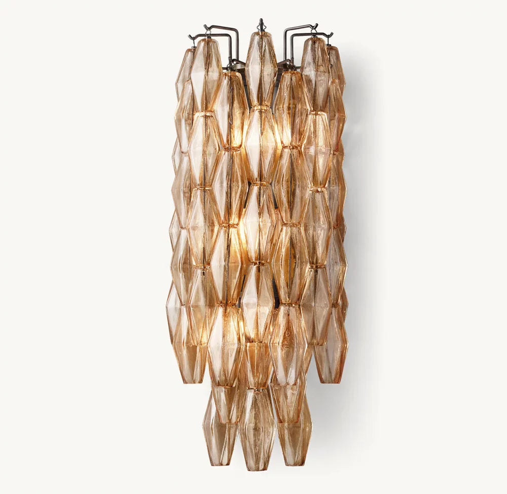 CHIARA SMOKE GLASS GRAND SCONCE