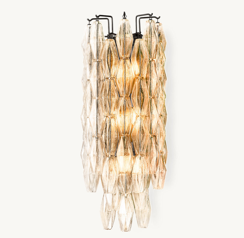 CHIARA CLEAR GLASS GRAND SCONCE