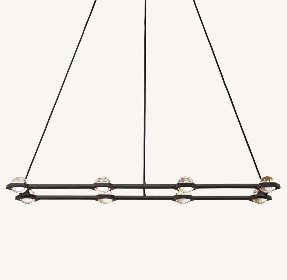 ÉCLATANT RECTANGULAR CHANDELIER 54"