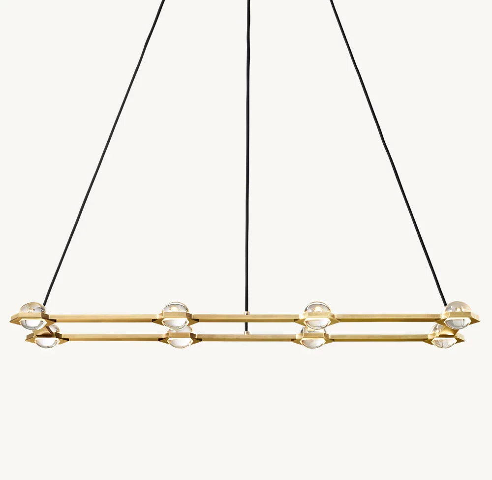 ÉCLATANT RECTANGULAR CHANDELIER 54"