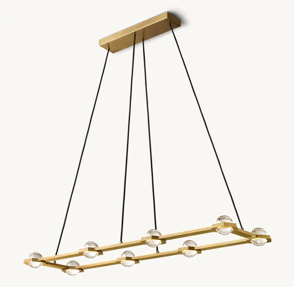ÉCLATANT RECTANGULAR CHANDELIER 54"