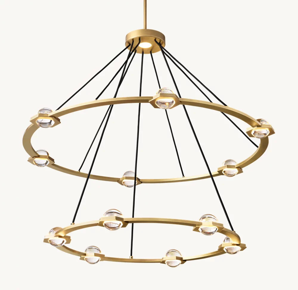 ÉCLATANT TWO-TIER ROUND CHANDELIER 48"