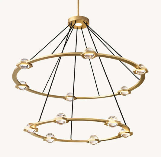 ÉCLATANT TWO-TIER ROUND CHANDELIER 48"