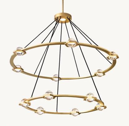 ÉCLATANT TWO-TIER ROUND CHANDELIER 48"