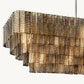 SIRENE SMOKE GLASS RECTANGULAR CHANDELIER 77"