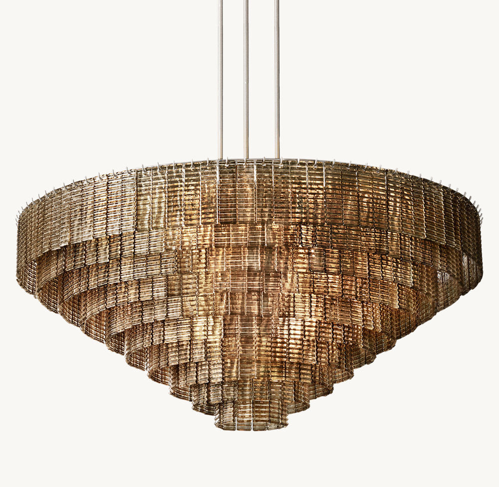 SIRENE SMOKE GLASS ROUND CHANDELIER 65"