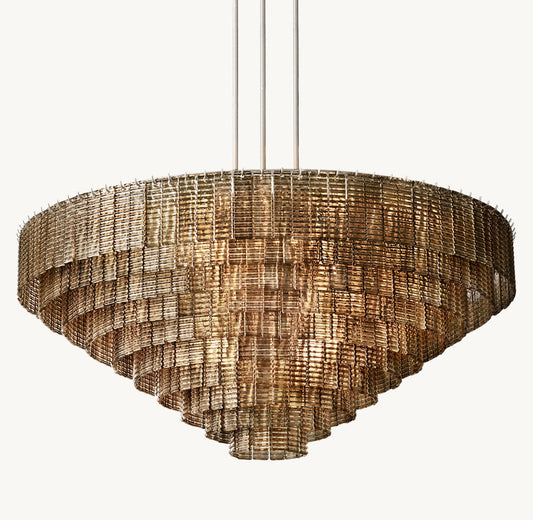 SIRENE SMOKE GLASS ROUND CHANDELIER 65"